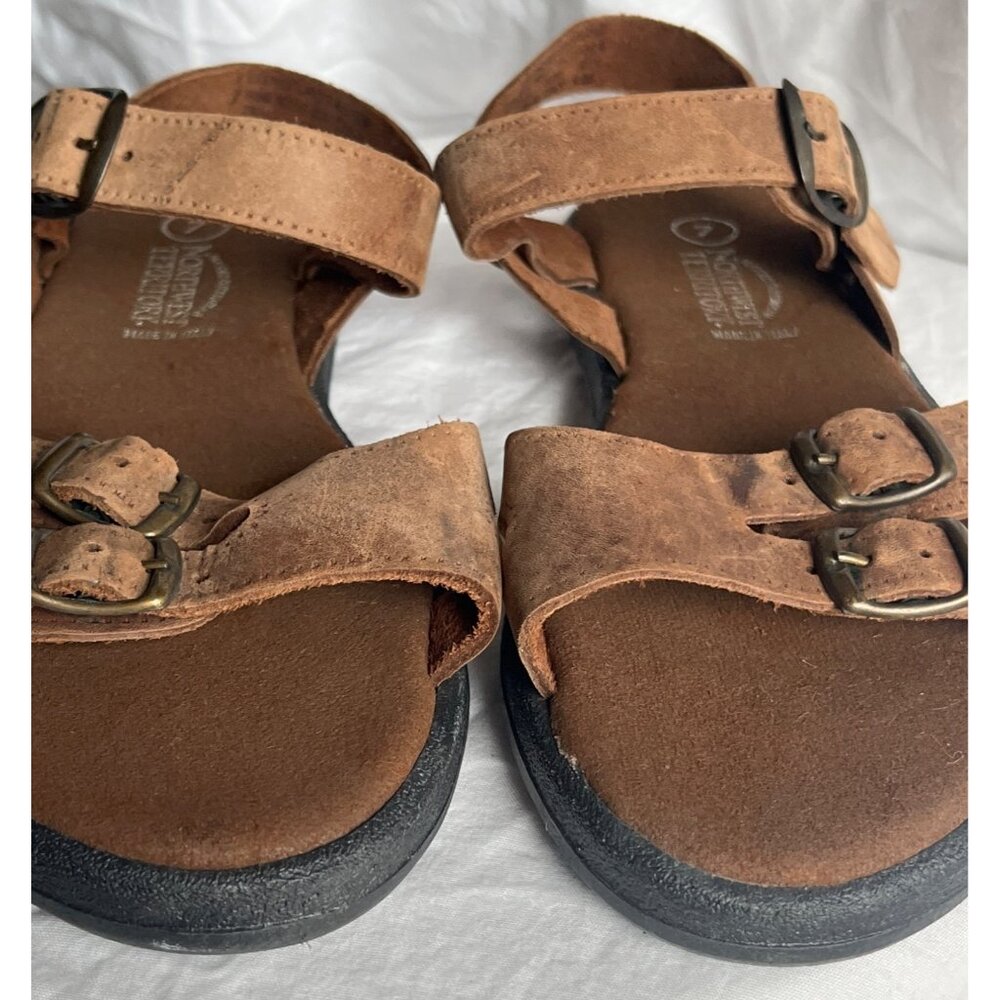 Northwest Territory Sandals Brown Leather Rugged Outdoors Casual Comfort Women 7 - Picture 7 of 10